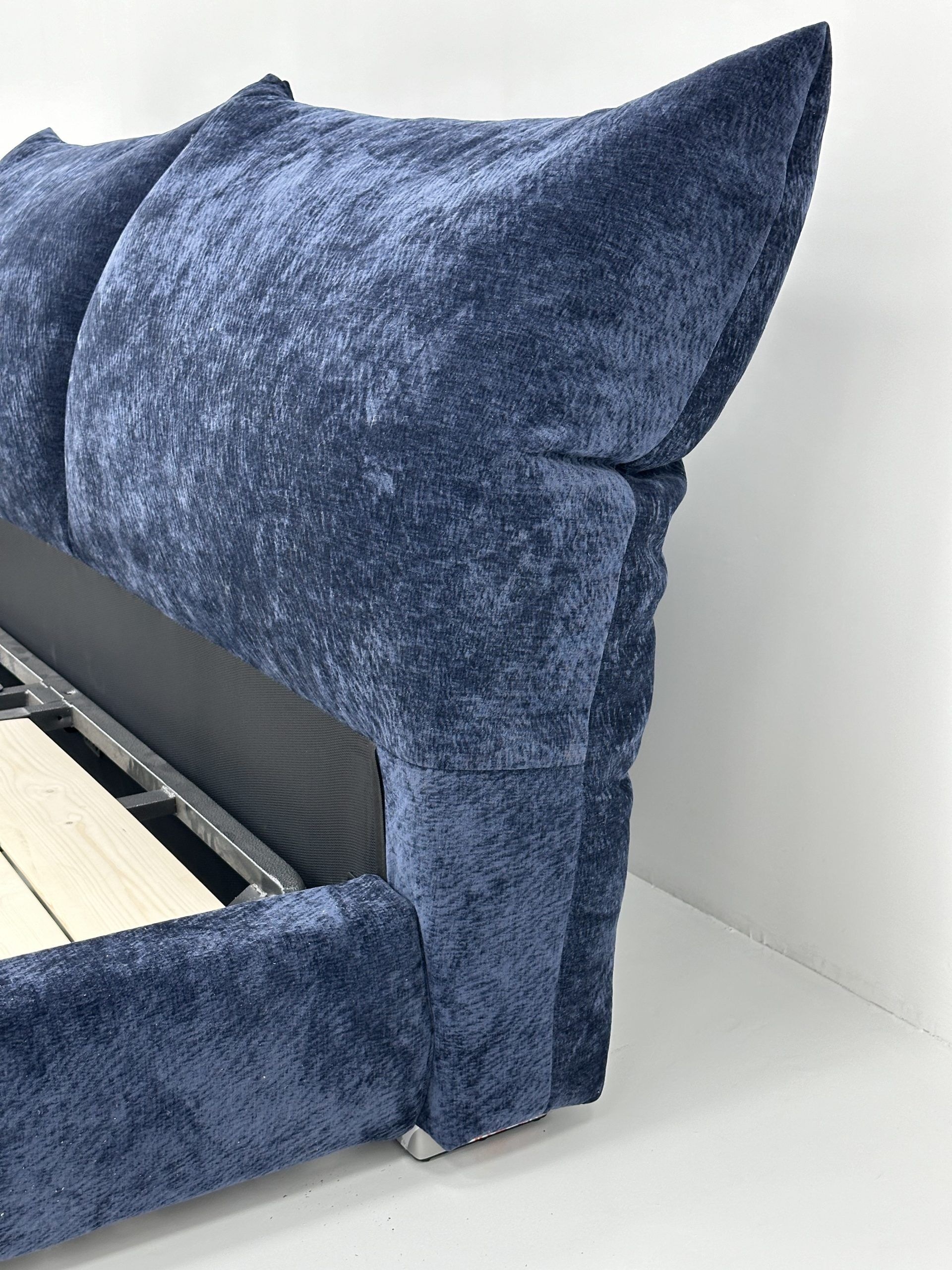 Top Grain Fabric Bed Frame with Wooden Base - Image 5