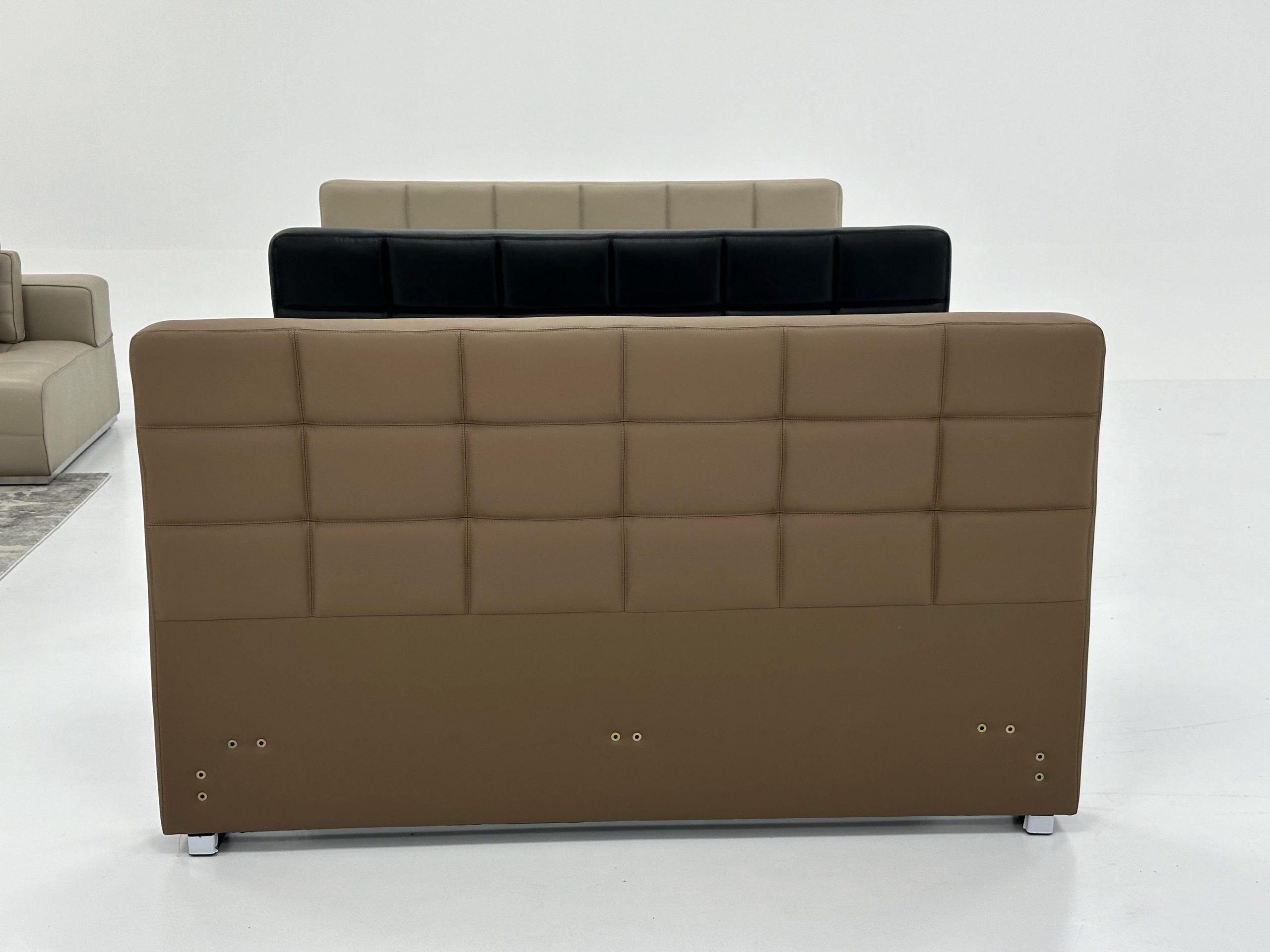 Modern Leather Bed Frame Queen Size - Image 3