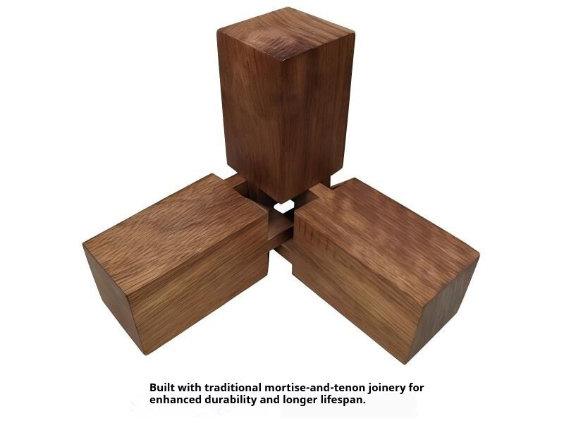 Traditional mortise and tenon joinery solid wood hotel sofa construction